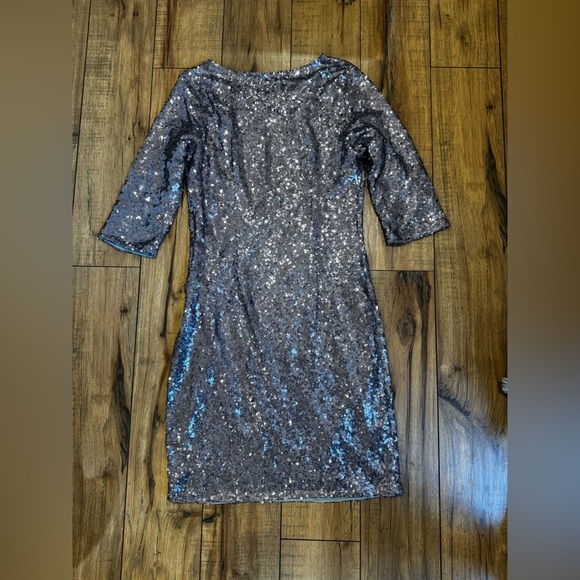 Club L Gray Sequins Mini Dress Women 6/Small - Picture 3 of 4